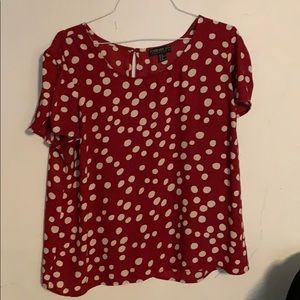 Red Polka Dot Blouse